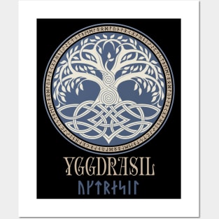 Norse Viking Tree of Life Pagan Yggdrasil Mythology Posters and Art